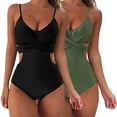 thumbnail image 4 of Travelwant Women Tummy Control One Piece Swimsuits Scoop Neck Monokini Bathing Suits, 4 of 7
