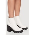 thumbnail image 2 of Women's Side Zip Round Toe Chunky Heel Booties, 2 of 3