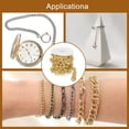 thumbnail image 5 of Uxcell 9.8 Feet Aluminum Embossed Double Oval Link Chain, 20x14x2.7mm, Gold, 5 of 6