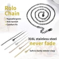 thumbnail image 6 of ChainsHouse Chain Necklaces for Men,Black Chains Hip Hop Necklaces for His Dad Birthday Christma's Day Jewelry Gift,18"-30" Length(Box), 6 of 9