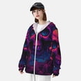 thumbnail image 3 of Vsdgher Sweat à Capuche Imprimé Crâne Violet-Rouge pour Hommes Femmes, Manches Longues Protection Solaire Pêche pour Course Natation-TG, 3 of 7