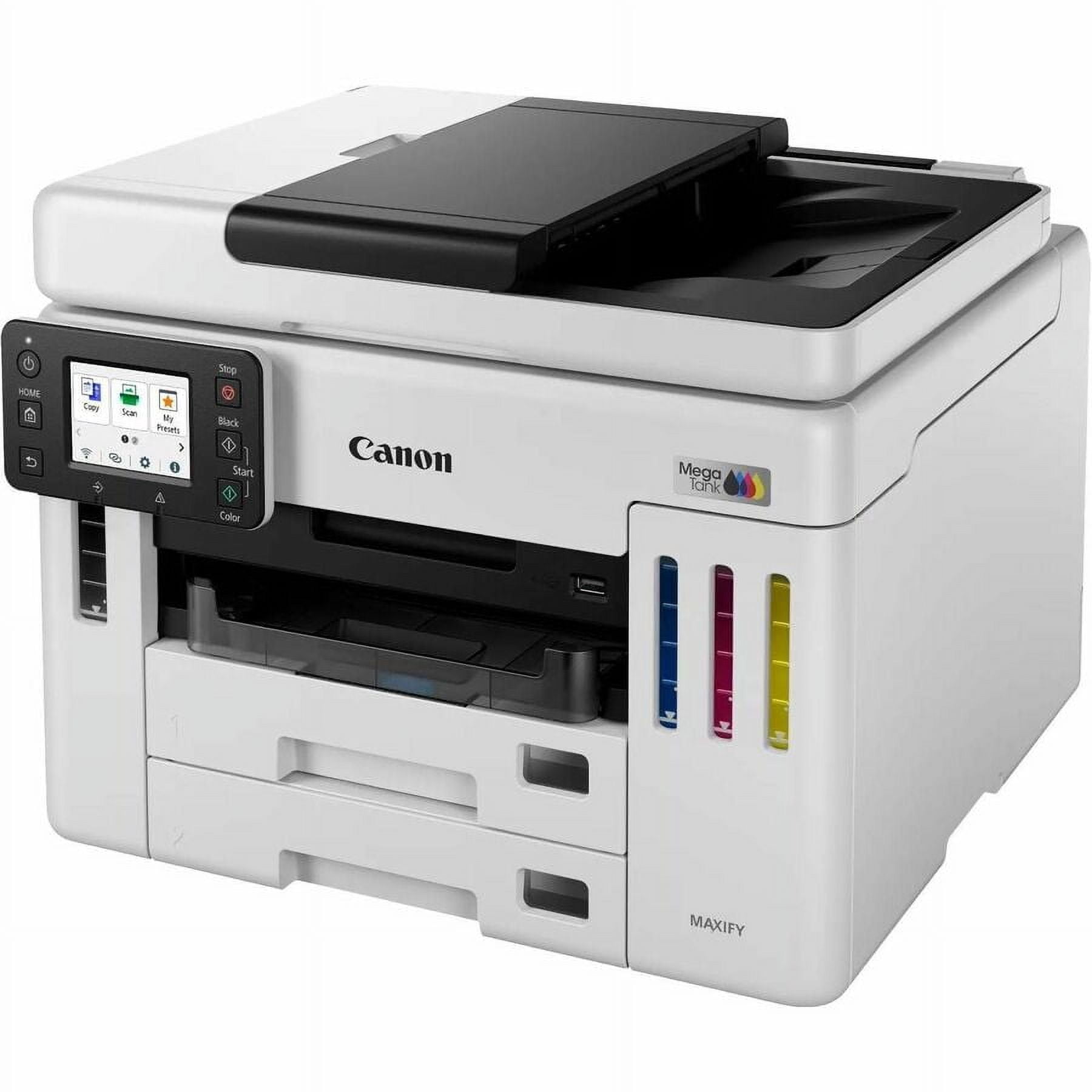 Canon MAXIFY GX7120 Wireless MegaTank Duplex All-in-One Inkjet Color Printer, Fax, White