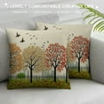 thumbnail image 3 of COMIO  Happy Fall Y'all Golden Autumn Red Maple Leaves Family Home Gift Throw Pillow Cover Cushion Case Material Decorative Lumbar, 3 of 5
