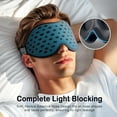 thumbnail image 4 of Breathable Sleep Mask, 3D Eye Mak Sleep for Side Sleepers Women Men, Light Blocking Sleeping Mask with Adjustable Strap, Soft Lightweight Eye Cover for Travel, Night Work, Nap, Office - Blue, 4 of 9