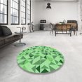thumbnail image 4 of Ahgly Tapis d'Intérieur Lavable en Machine Carré Vert Jade, 6 Pieds Carré, 4 of 7