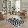 thumbnail image 2 of ODIKA Fabric Gingham Stripe Border Bathroom Checked Checkered Plaid Flowing Dynamic Pet Friendly & Kids Safe Play for Playroom, Bedroom, Reading Nook, 2 of 7