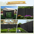 thumbnail image 6 of Mondaria 6 Feet×6 Feet Privacy Fence, Outdoor Wood Plastic Composite, Waterproof Security Barriers Fencing (Black with 2 Post), 6 of 7