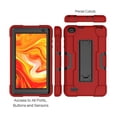 thumbnail image 5 of Goldcherry for VANKYO MatrixPad Z1 / S7 Case , Fusion5 7" Case,Shockproof Silicone Stand Cover Hybrid Rugged Armor Full Body Protective For VANKYO Z1 / S7 / Fusion5 Tab F704Bv2 7 inch(Red+Black), 5 of 8