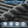 thumbnail image 5 of 61" Oversized Chaise Lounge Chair Indoor, Comfy Lounge Sofa Upholstered Sleeper Sofa Couch with 4 Throw Pillows and Armrests, Corduroy Plush Cloud Sofa Chair for Living Room, 5 of 10