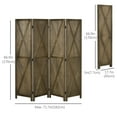 thumbnail image 3 of HOMCOM 4-Panel Privacy Screen with Foldable Design Wood Frame White 5.6FT, 3 of 10
