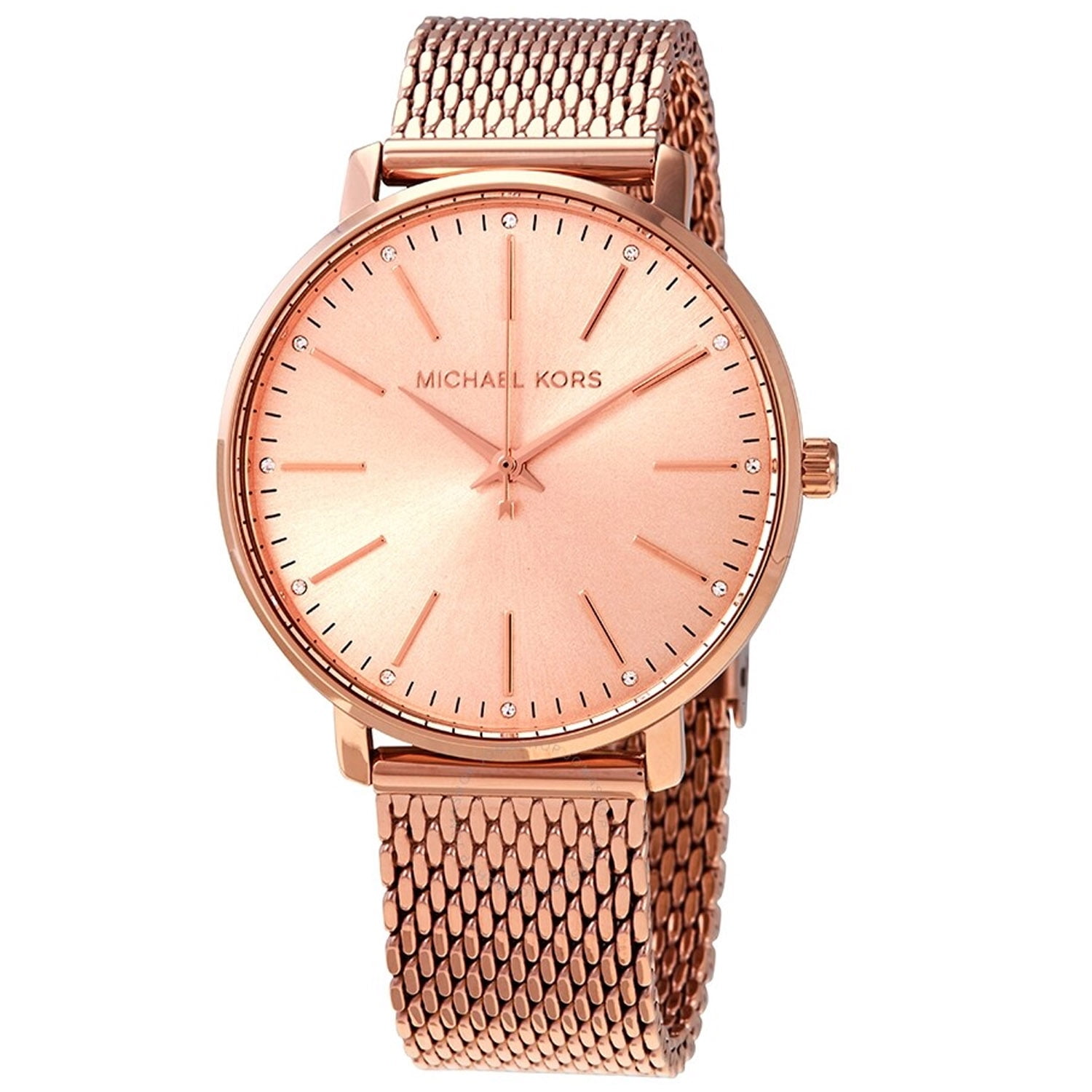 【限定値下げ】MICHAEL KORS RoseGold mk2741 Michael Kors Women's Pyper Rose-Gold Case Pink Leather Watch