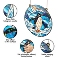 thumbnail image 3 of 89Bloom Penguin Stained Glass Hologram Ornament, Stained Glass Suncatcher Ornaments Home Decor, Holographic Ornaments, 3 of 7