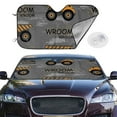 thumbnail image 3 of Lsque Construction Machines Car Windshield Sun Shade | Accordion Folding Style Auto Shade for Car Truck SUV Van | Blocks UV Rays Sun Visor Protector | Small, 3 of 7