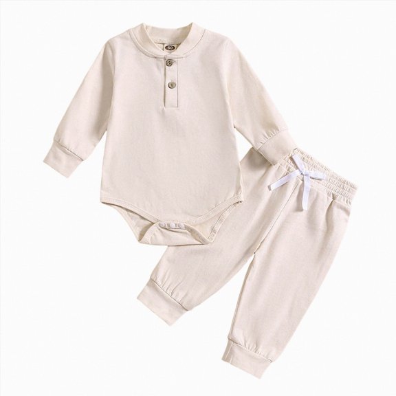 Baby Bodysuit Boy Girl Clothes Soft Newborn Infant Outfit Newborn Baby Cotton Jacquard Double Button Climbing Suit 6-12 Months