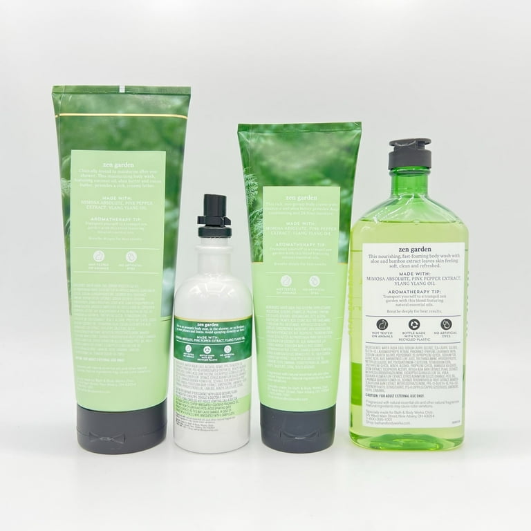Bath and Body Works Zen Garden 4-Piece Bundle: Body Wash