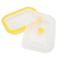 thumbnail image 3 of Fiambrera plegable de silicona portátil rectangular de 600 ml, contenedor de comida (amarillo), 3 of 5