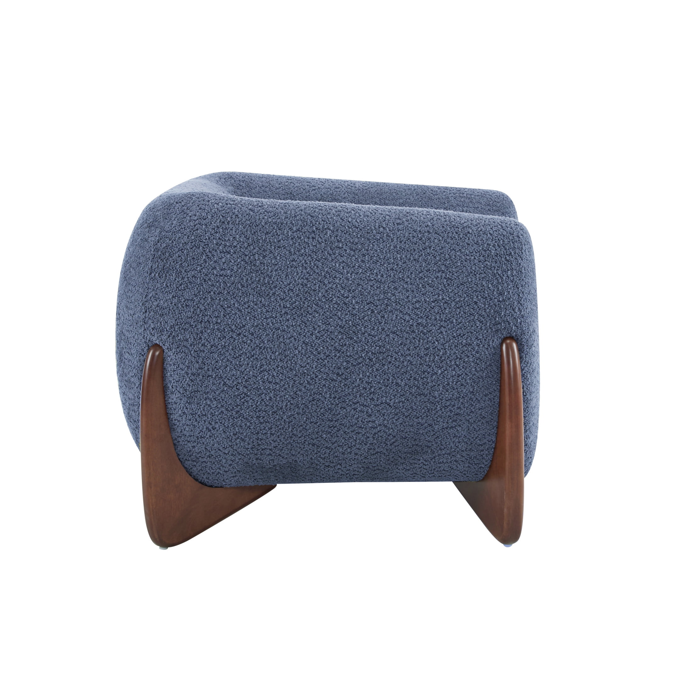 Christopher Knight Home Modern Upholstered Boucle Accent Arm Chair with Solid Wood Frame, Blue