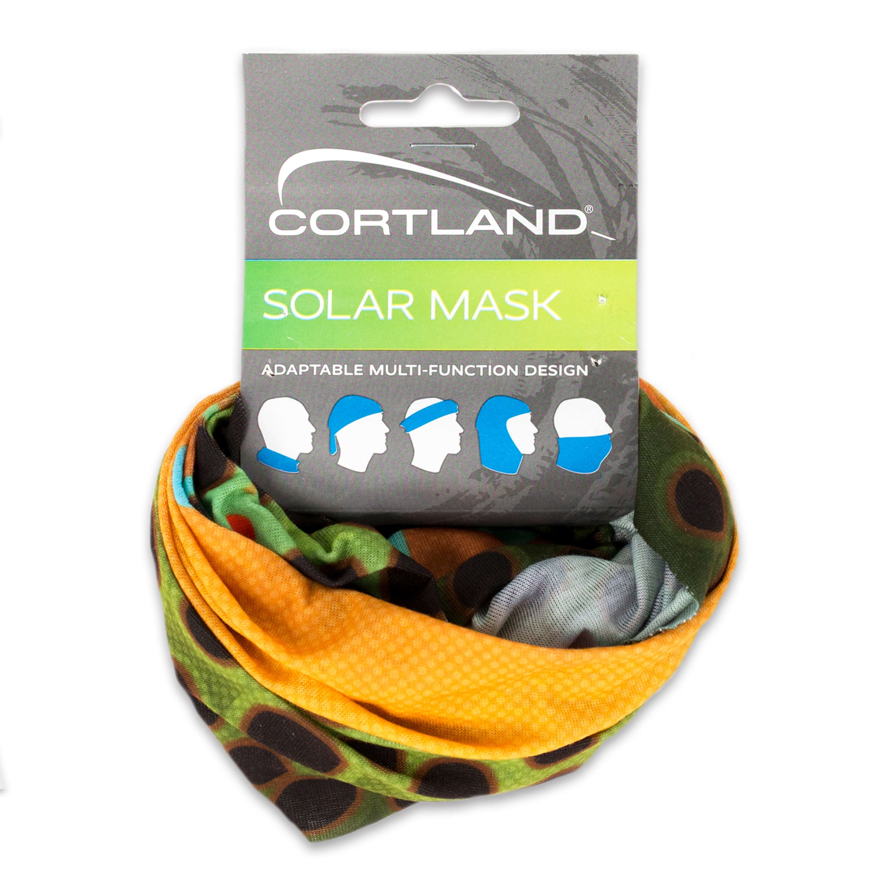 (2 pack) Cortland Fairplay Brown Trout Adult Polyester Solar Mask, 1 Pack, 665019
