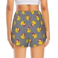thumbnail image 2 of Lsque Christmas hat duck Printed Women's Running Shorts with Liner Pockets,Elastic Quick Dry Workout Athletic Gym Yoga Shorts,Womens High Waist Shorts-X-Large, 2 of 9