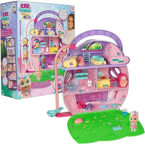 Cry Babies Dreamy's Mega House Dolls with Furnished Kitchen, 5.291 lb, 18.701"