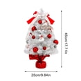 thumbnail image 3 of Fiudx Mini Árbol de Navidad Artificial Blanco con Luces Led, Decoración de Mesa para El Hogar o La Oficina, Decoración Navideña, Accesorios de Bricolaje, Tamaño 45 X 25 X 25 Cm., 3 of 6