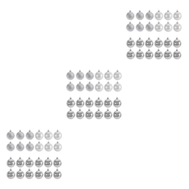 Transemion 24pieces Effective Decoration Balls Easy To Christmas Essentials Durable silver 3Set