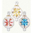 thumbnail image 3 of Mini Multi Color Starburst Egyptian Glass Christmas Ornament Set 3 Made in Egypt, 3 of 3