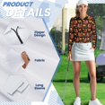 thumbnail image 6 of Yuyamidu Turkey Golf Shirts for Women Size XS Pumpkin 1/4 Zip Long Sleeve Athletic Shirts Fall Thanksgiving Golf T Shirts Fashion Tennis Tops Size S, 6 of 8