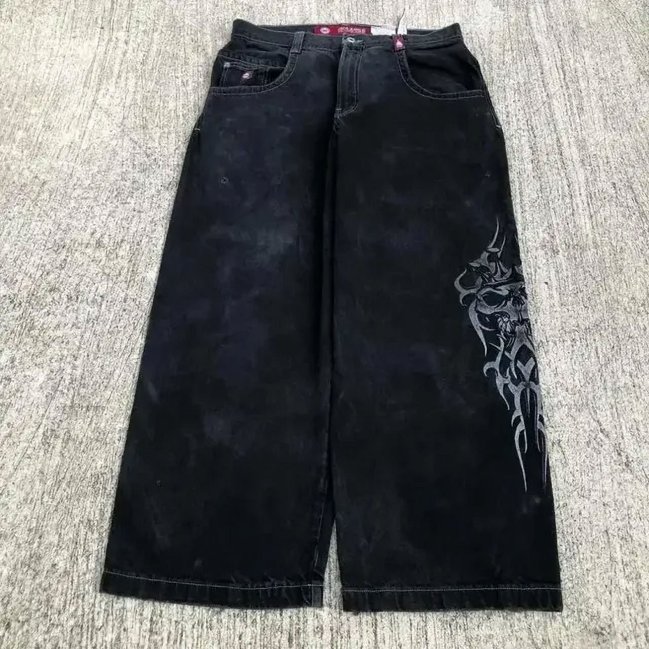 JNCO Wide Leg Jeans Men Y2K Big Pocket Hip Hop High Quality