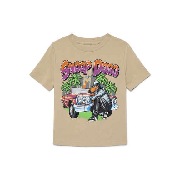 Snoop Dogg Toddler Graphic Tee with Short Sleeves, Sizes 12M-5T