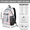 thumbnail image 3 of JIALIOU 14" Laptop Backpack Waterproof Airline Approved Stylish Casual Daypack for Travel Business College Work, Cute Rabbit in Cupcake, 3 of 8