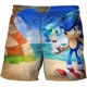 thumbnail image 3 of Pantalones de playa para niños de 4 a 14 años, pantalones cortos Sonic The Hedgehog, pantalones Harajuku para niñas y niños, estampado de dibujos animados en 3D, 3 of 5