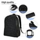 thumbnail image 5 of Fotbe Black Glitter Mochila de Viaje para Laptop, Mochila Ejecutiva Delgada y Resistente 15.6", 5 of 8