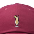 thumbnail image 2 of Dalix Pina Colada Embroidered Cap Cotton Baseball Cute Cool Dad Hat Womens in Maroon, 2 of 5