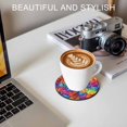 thumbnail image 6 of Colorful Geometric Coasters Set of 6, Absorbent Coasters for Drinks, Modern Rainbow Ombre Abstract Art Coaster for Desk Coffee Table Protection, Home Decor House Warming Gifts 4", 6 of 8
