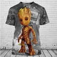 thumbnail image 2 of Wächter der Galaxie Groot Männer Frauen Kurzarm lässig Stil 3D-Druck Camiseta Sommer lässig Streetwear Camisetas Dibujos animados xuanjing unisex, 2 of 2