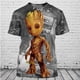 thumbnail image 1 of Wächter der Galaxie Groot Männer Frauen Kurzarm lässig Stil 3D-Druck Camiseta Sommer lässig Streetwear Camisetas Dibujos animados xuanjing unisex, 1 of 1