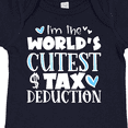 thumbnail image 4 of Inktastic I'm the World's Cutest Tax Deduction Blue Hearts Boys or Girls Baby Bodysuit, 4 of 5
