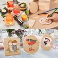 thumbnail image 4 of Posavasos de madera Hushee, 72 unidades, 10 cm, para manualidades, con almohadillas antideslizantes, 4 of 6