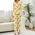 thumbnail image 2 of Top-kevin Womens Pajamas Set Croissant Cinnamon Stick Soft Long Sleeve Sleepwear Button Down Sets, 2 of 12