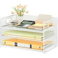 thumbnail image 1 of Letter Tray Paper Organizer with Handle Sliding Tray Metal Mesh Desk File Folder Paper Sorter Organizer for Home Office School Desk Supplies Organization, 1 of 7