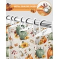 thumbnail image 4 of Fall Vintage Green Orange White Pumpkin Patch Shower Curtain Set ，Waterproof Fabric Shower Curtains Shower Curtains for Bathroom,Bathroom Decor 54x"78", 4 of 7