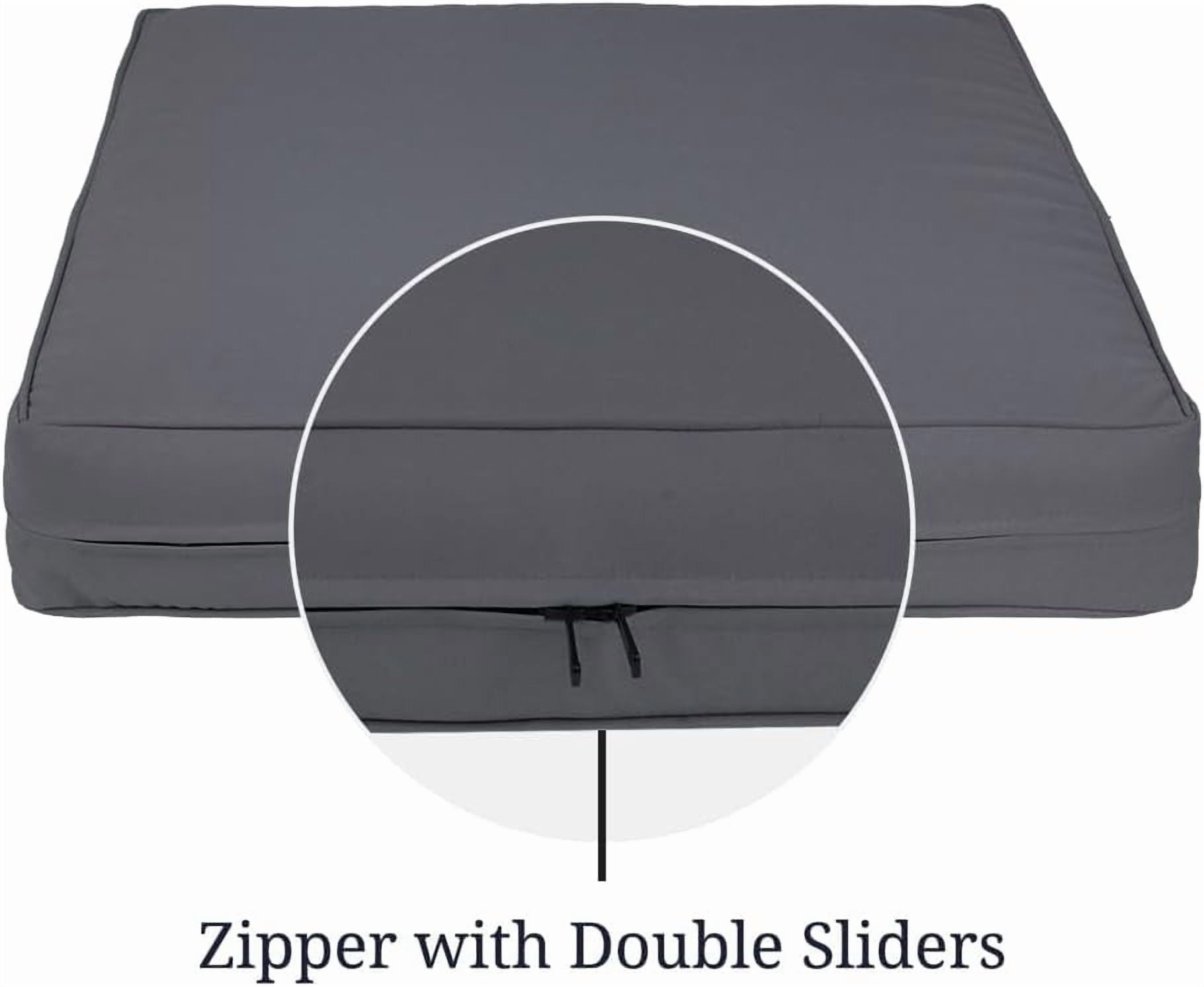 Covers&All Sofa Slipcovers – Waterproof Couch Cushion Covers for Patio Furniture, Pack of 2, Charcoal Gray