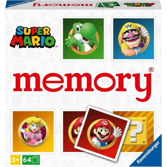 Ravensburger Super Mario Memory Board Games, FSC-certified Multicolor, 24 Count