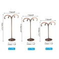thumbnail image 2 of Earring Holder, 3pcs Earring Stand Earring Display Stands Storage Organizer Metal Rack M for Photography, Bronze, 2 of 5