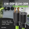 thumbnail image 2 of Cable de extensión para generador GearIt, 30 A, 120/250 V, 7500 W, 10 pies, 2 of 9