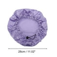 thumbnail image 2 of Unique Bargains 1 Pc Women Adjustable Bath Cap for Bathroom Business Travel Purple PEVA Satin, 2 of 4