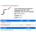 thumbnail image 2 of Lower Coolant Recovery Tank Hose - Compatible with 1999 - 2005 Volkswagen Jetta A4 2.0L 4-Cylinder 2000 2001 2002 2003 2004, 2 of 2