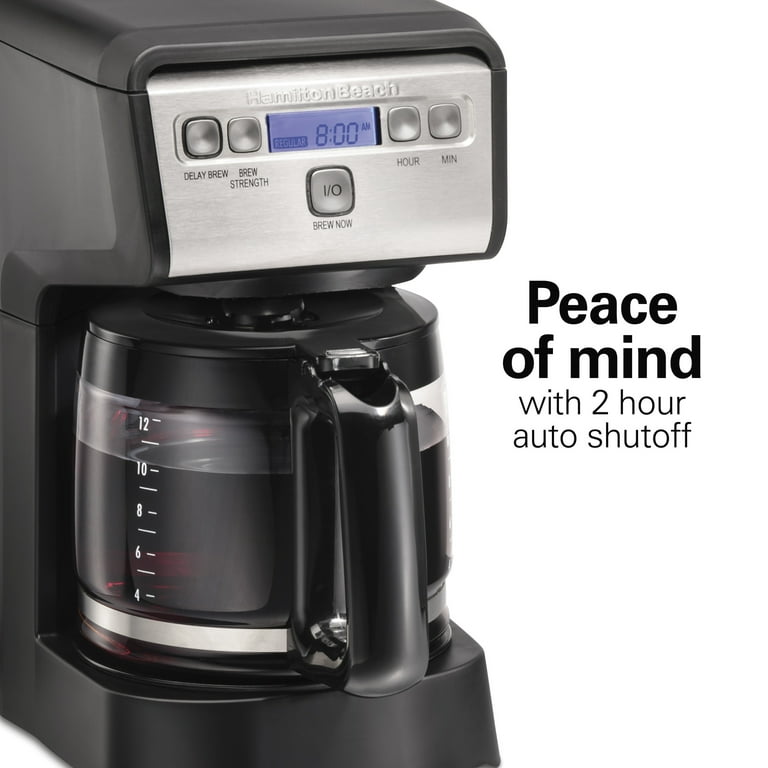 HamiltonBeachコーヒーメーカー 最大12カップ型46300動作確認済 Hamilton Beach Compact Programmable Coffee Maker, 12 Cup Carafe