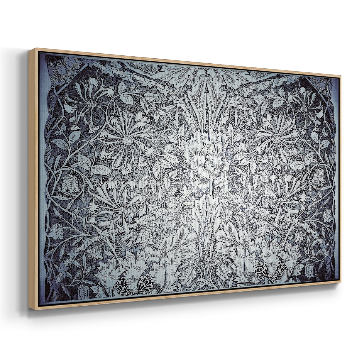 Vintage Abstract Print-LV Framed in Natural Wood Wood Gallery Wrapped Canvas 25 in. x 37 in.